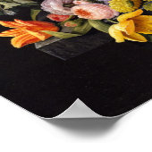 セベリンローゼンスチルライフ、花と果実 ポスター (角)