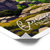 セベンヌナショナルパークトラベルヴィンテージイラストレーション ポスター (角)