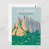セベンヌナショナルパークフランスヴィンテージ ポストカード (正面/裏面)