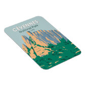 セベンヌナショナルパークフランスヴィンテージ マグネット (右側)