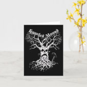 セマタリーマーチ。デザイン幽霊ツリー。マウン幽霊のよく出るト カード (黄色い花)