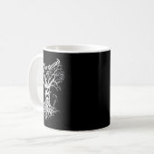 セマタリーマーチ。デザイン幽霊ツリー。マウン幽霊のよく出るト コーヒーマグカップ (正面左)