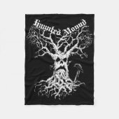 セマタリーマーチ。デザイン幽霊ツリー。マウン幽霊のよく出るト フリースブランケット (正面)