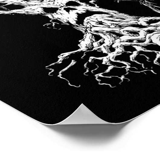 セマタリーマーチ。デザイン幽霊ツリー。マウン幽霊のよく出るト ポスター (角)