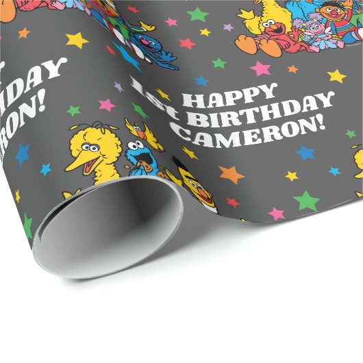 セマパーソナライズされたストリートパール誕生日 ラッピングペーパー (ロールコーナー)