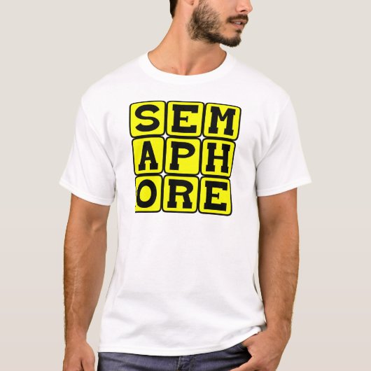 セマフォ、無文通信のモード Tシャツ (正面)