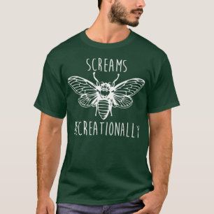 セミがレクリエーションにセミの侵入を叫ぶ Tシャツ