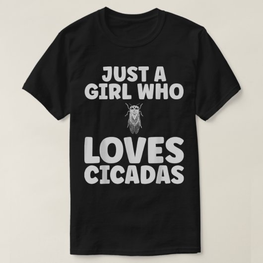 セミが大好きな女の子 Tシャツ (デザイン正面)