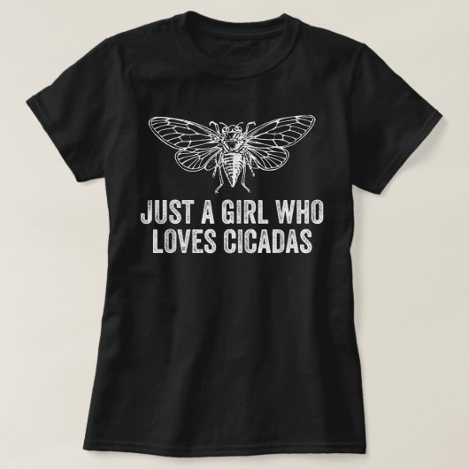 セミが大好きな女の子 Tシャツ (デザイン正面)