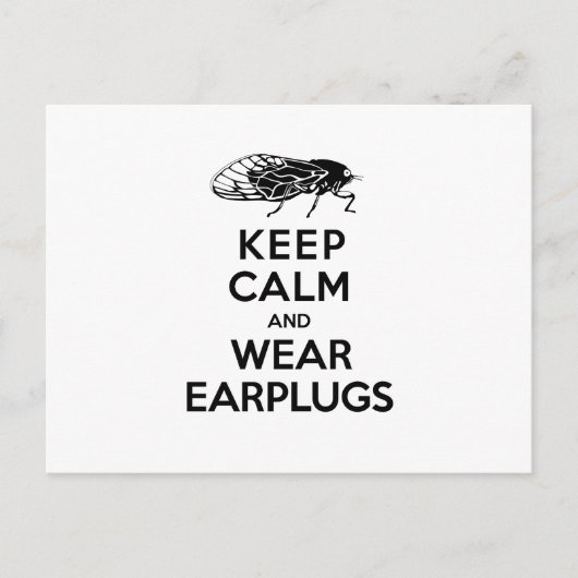 セミが来た!静保衣服耳栓 ポストカード (正面)