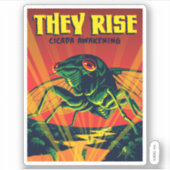 セミが目を覚ます シール (正面)