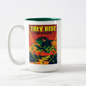 セミが目を覚ます ツートーンマグカップ (左)