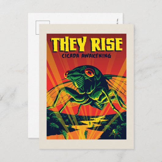 セミが目を覚ます ポストカード (正面/裏面)