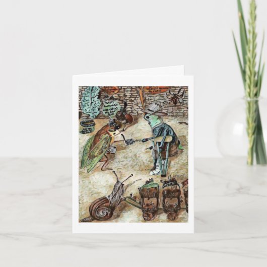 セミのカサンドラが郵便を受け取る サンキューカード (正面)