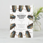 セミのバグ、昆虫の写真 パーソナライズ 招待状 (スタンド正面)