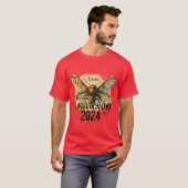 セミの侵略 2024年 夏の孵化家族 Tシャツ (正面フル)