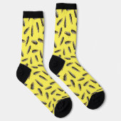 セミの写真，昆虫，明るい黄色 ソックス (右)