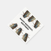 セミの写真，虫，虫パーソナライズされたの写真 スタンダードカクテルナプキン (角)