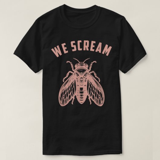 セミの叫び Tシャツ (デザイン正面)