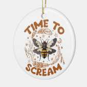 セミの恋人の昆虫昆虫学者を叫ぶ時間 セラミックオーナメント (左)