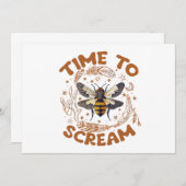 セミの恋人の昆虫昆虫学者を叫ぶ時間 招待状 (正面/裏面)