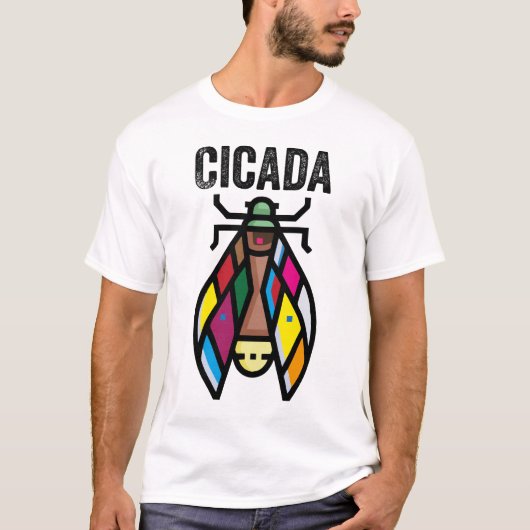 セミの恋人InsecteキュートCicada Insecte Tymbals Tシャツ (正面)