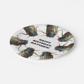 セミの昆虫の写真パーソナライズされた ペーパープレート (アングル)