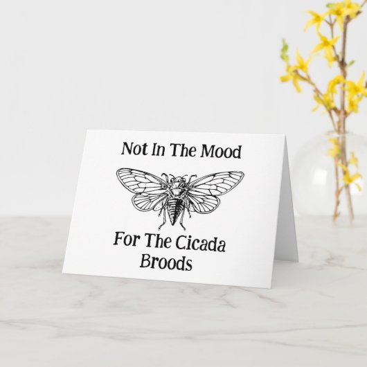 セミの気分ではない カード (黄色い花)