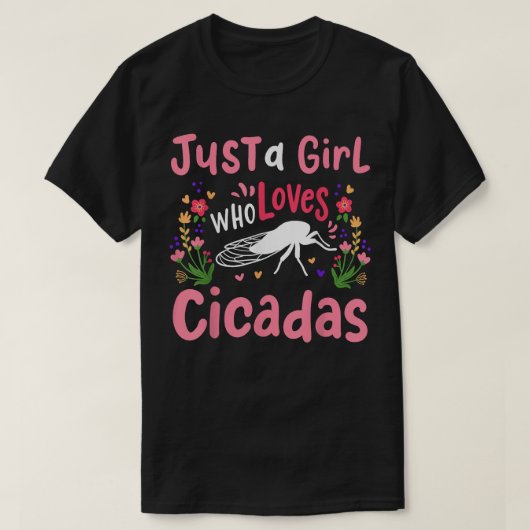 セミを愛する少女に過ぎないセミ虫 Tシャツ (デザイン正面)