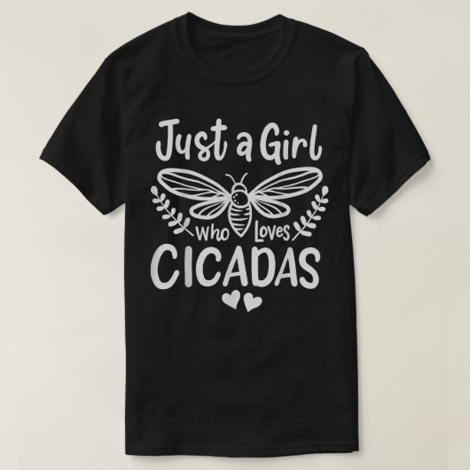 セミを愛する少女セミ Tシャツ (デザイン正面)