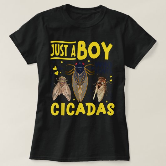 セミを愛する少年 Tシャツ (デザイン正面)