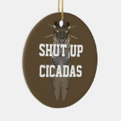 セミを閉じる セラミックオーナメント (右)