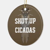 セミを閉じる セラミックオーナメント (左)