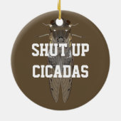 セミを閉じる セラミックオーナメント (裏面)