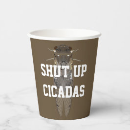 セミを閉じる 紙コップ