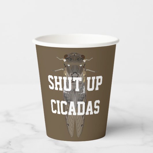 セミを閉じる 紙コップ (正面)
