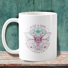 セミエレガントダスのラインアートの引用を愛する少女 コーヒーマグカップ