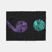 セミクロミックギフト自殺防止認識度 フリースブランケット (正面(横))