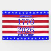 セミクワインセンテニアル アメリカ国旗 1776 2026 横断幕 (横)