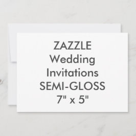 セミグロス仕上げ 110ポンド 7インチ×5インチ 結婚式招待状 招待状