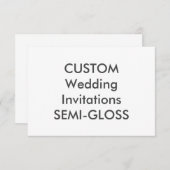 セミグロス110lb 5" x 3.5インチ結婚式招待状 招待状 (正面/裏面)