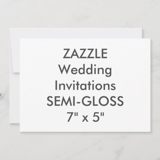 セミグロス110lb 7" x 5"結婚式招待状 招待状 (正面)