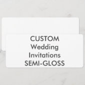 セミグロス 110lb 9.25インチ x 4インチ 結婚式招待状 招待状 (正面/裏面)