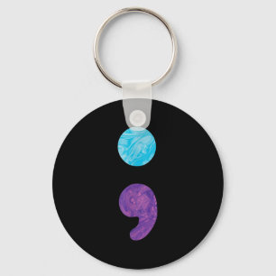 セミコロンうつ自殺防止認識度 キーホルダー