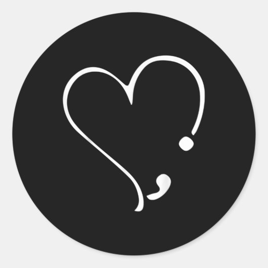 セミコロンこれもメンタルヘルス ラウンドシール (正面)