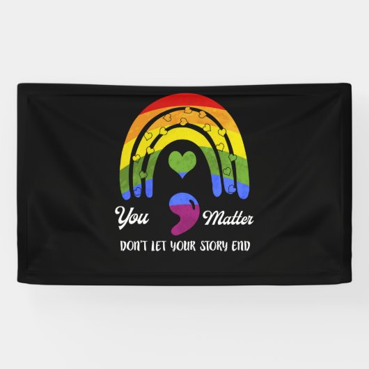 セミコロンのメンタルヘルス認識度が 横断幕 (横)