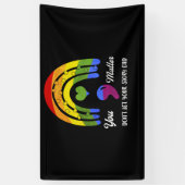 セミコロンのメンタルヘルス認識度が 横断幕 (縦)