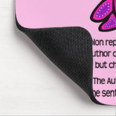 セミコロンの自殺または不況の認識度の蝶 マウスパッド (コーナー)