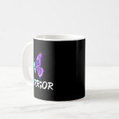 セミコロンバタフライ自殺啓発Tシャツ コーヒーマグカップ (正面左)
