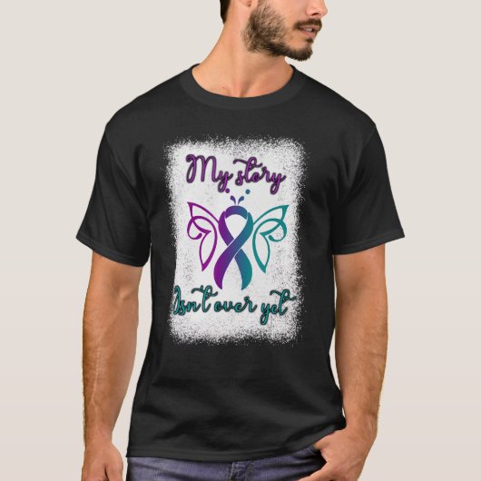 セミコロンプロジェクト蝶うつ病認識度M Tシャツ (正面)